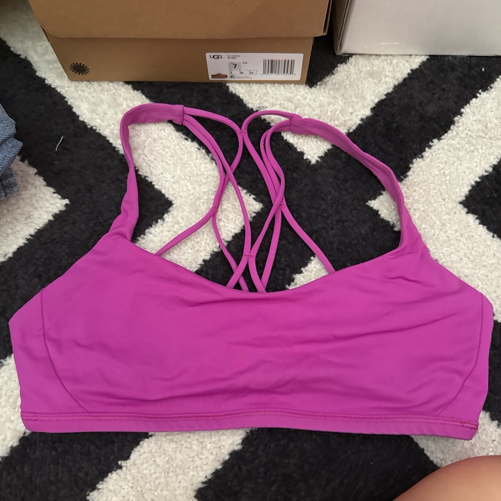 lululemon athletica Magenta Strappy sports bra